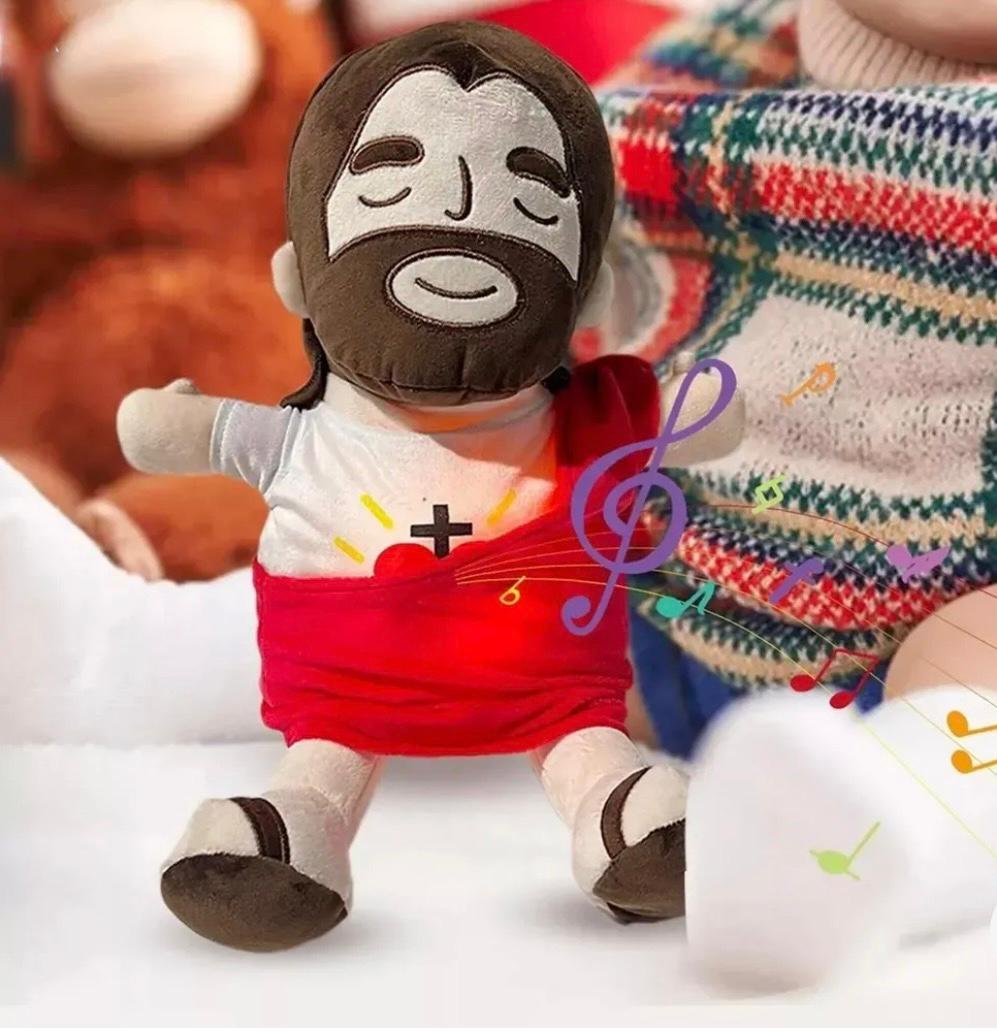 Hermoso peluche de Jesús para un sueño tranquilo